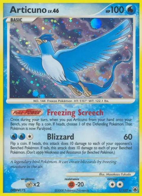 Carte Pokémon Artikodin 001/100, extension Aube Majestueuse