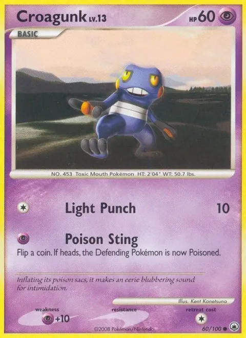 Carte Pokémon Cradopaud 060/100, extension Aube Majestueuse