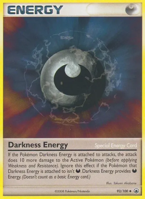 Carte Pokémon Énergie Obscurité 093/100, extension Aube Majestueuse