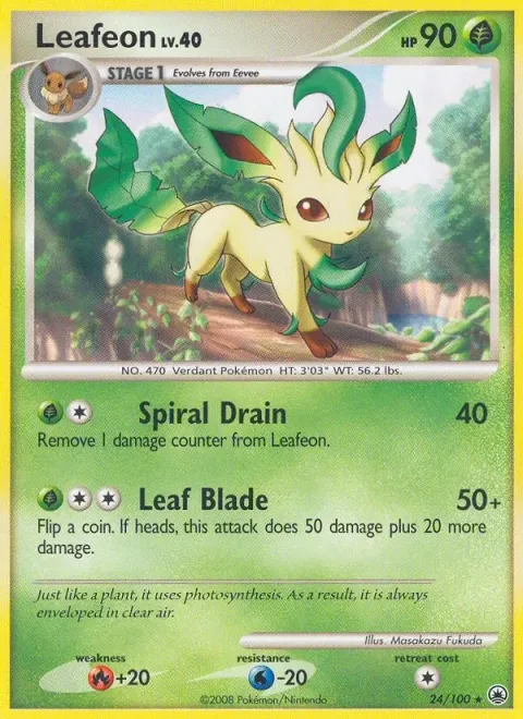 Carte Pokémon Phyllali 024/100, extension Aube Majestueuse