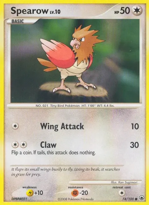 Carte Pokémon Piafabec 074/100, extension Aube Majestueuse