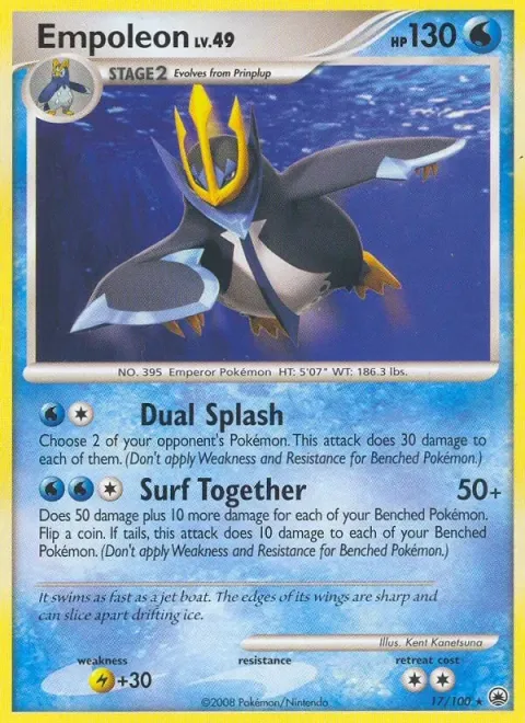 Carte Pokémon Pingoléon 017/100, extension Aube Majestueuse