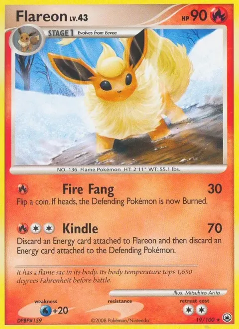 Carte Pokémon Pyroli 019/100, extension Aube Majestueuse