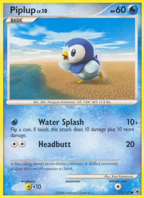 Carte Pokémon Tiplouf 071/100, extension Aube Majestueuse
