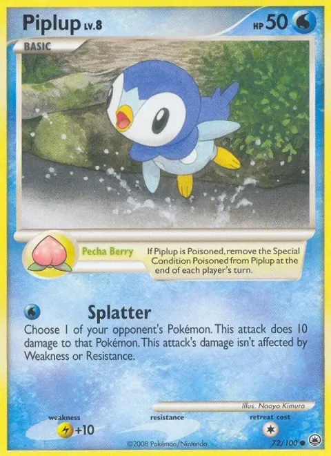 Carte Pokémon Tiplouf 072/100, extension Aube Majestueuse