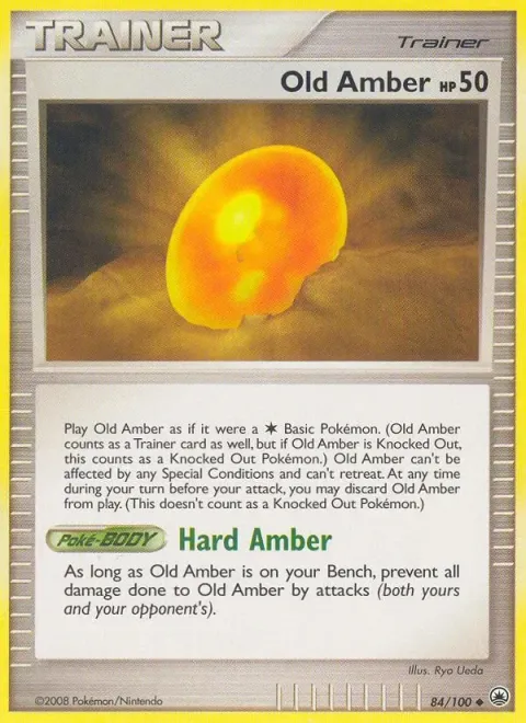 Carte Pokémon Vieil Ambre 084/100, extension Aube Majestueuse