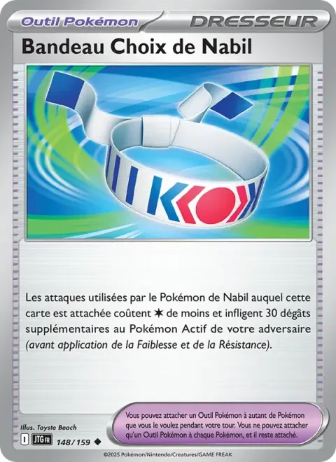 Carte Pokémon Bandeau Choix de Nabil 148/159, extension Aventures Ensemble