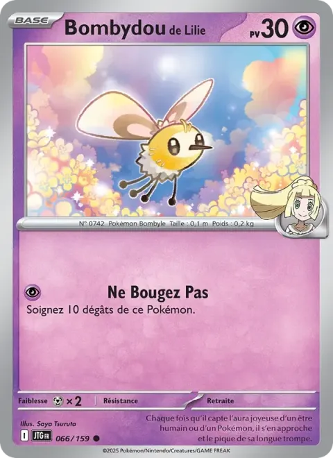 Carte Pokémon Bombydou de Lilie 066/159, extension Aventures Ensemble