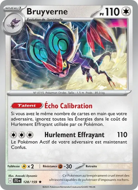 Carte Pokémon Bruyverne 128/159, extension Aventures Ensemble