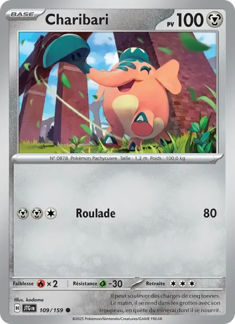 Carte Pokémon Charibari 109/159, extension Aventures Ensemble
