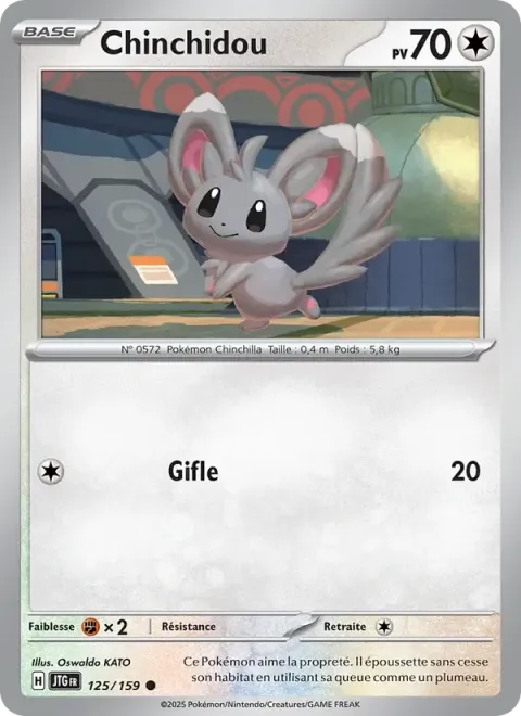 Carte Pokémon Chinchidou 125/159, extension Aventures Ensemble