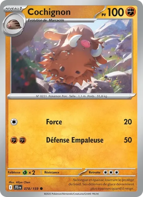 Carte Pokémon Cochignon 078/159, extension Aventures Ensemble