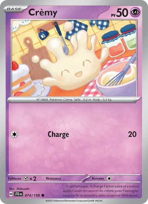 Carte Pokémon Crèmy 074/159, extension Aventures Ensemble