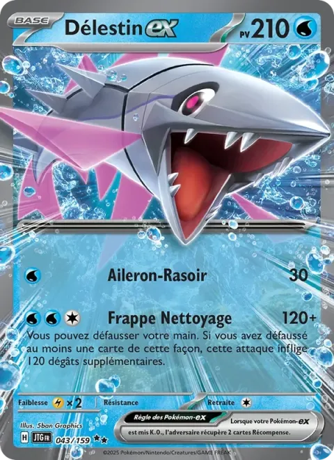 Carte Pokémon Délestin-ex 043/159, extension Aventures Ensemble