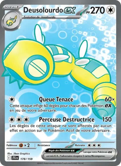Carte Pokémon Deusolourdo-ex 178/159, extension Aventures Ensemble