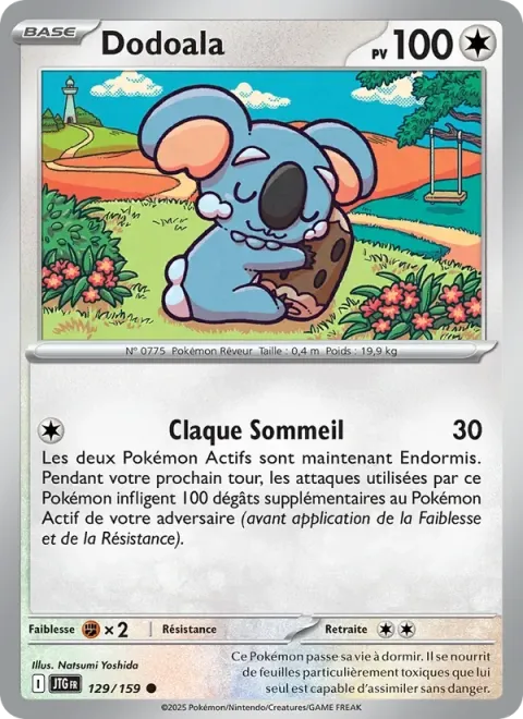 Carte Pokémon Dodoala 129/159, extension Aventures Ensemble