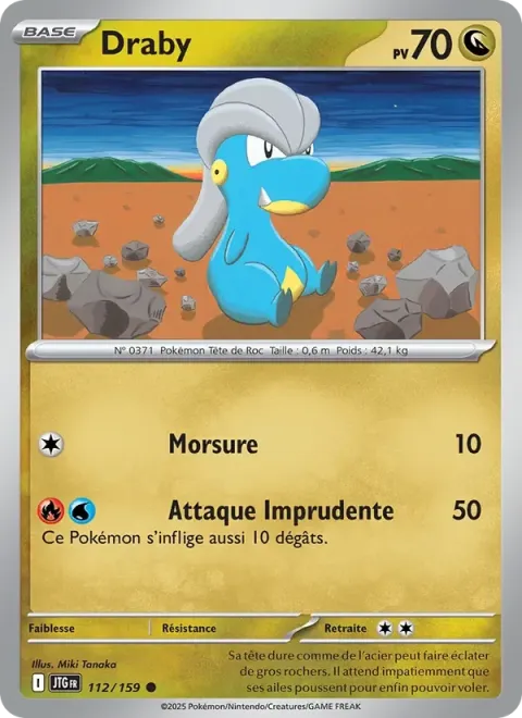 Carte Pokémon Draby 112/159, extension Aventures Ensemble