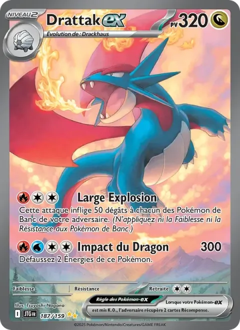 Carte Pokémon Drattak-ex 187/159, extension Aventures Ensemble