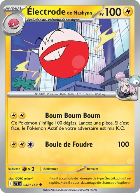 Carte Pokémon Électrode de Mashynn 048/159, extension Aventures Ensemble