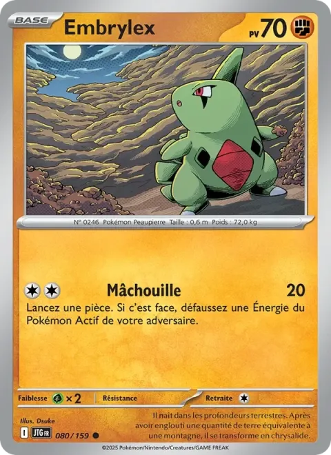 Carte Pokémon Embrylex 080/159, extension Aventures Ensemble
