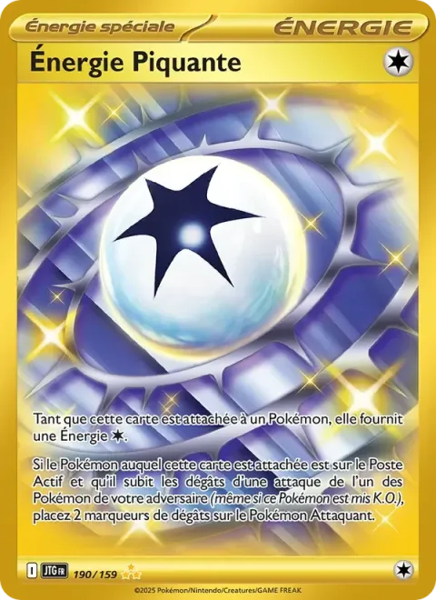 Carte Pokémon Énergie Piquante 190/159, extension Aventures Ensemble