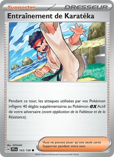 Carte Pokémon Entraînement de Karatéka 143/159, extension Aventures Ensemble