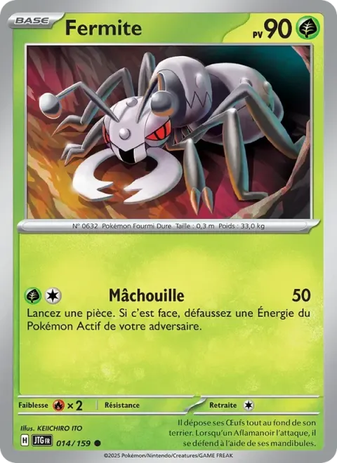 Carte Pokémon Fermite 014/159, extension Aventures Ensemble