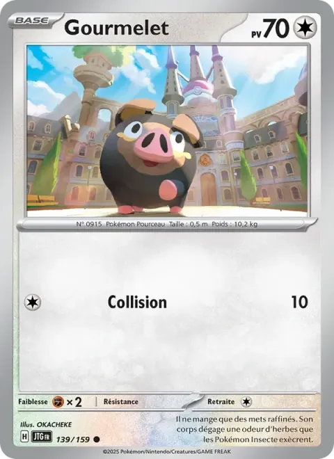 Carte Pokémon Gourmelet 139/159, extension Aventures Ensemble