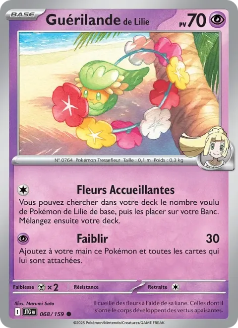 Carte Pokémon Guérilande de Lilie 068/159, extension Aventures Ensemble
