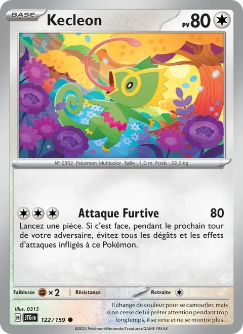 Carte Pokémon Kecleon 122/159, extension Aventures Ensemble