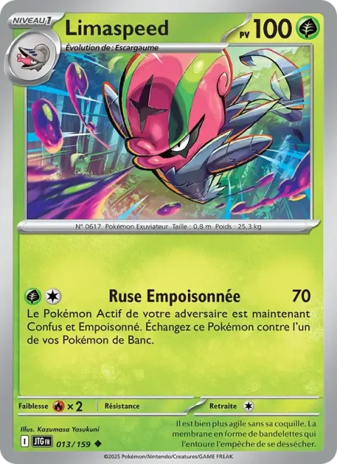 Carte Pokémon Limaspeed 013/159, extension Aventures Ensemble