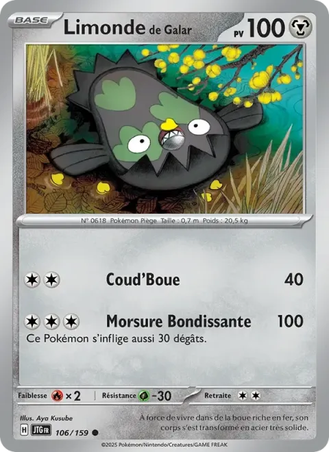 Carte Pokémon Limonde de Galar 106/159, extension Aventures Ensemble