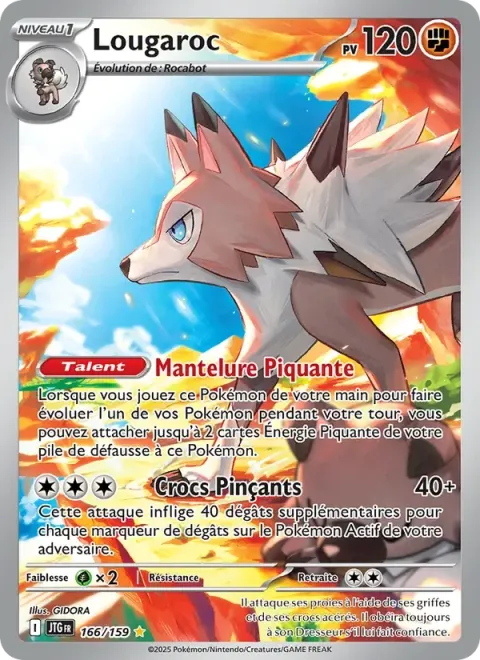Carte Pokémon Lougaroc 166/159, extension Aventures Ensemble