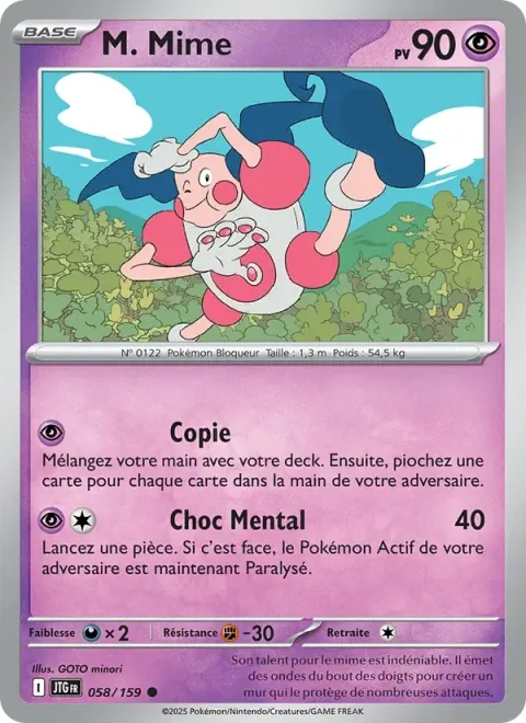Carte Pokémon M. Mime 058/159, extension Aventures Ensemble