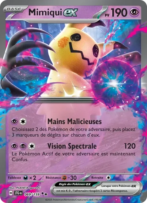 Carte Pokémon Mimiqui-ex 069/159, extension Aventures Ensemble