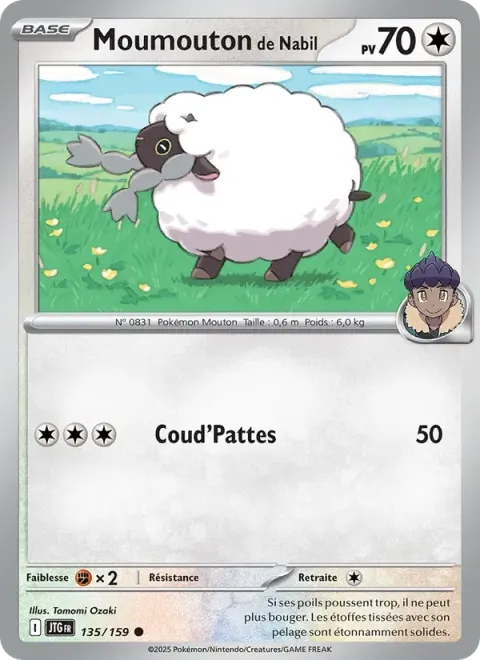 Carte Pokémon Moumouton de Nabil 135/159, extension Aventures Ensemble