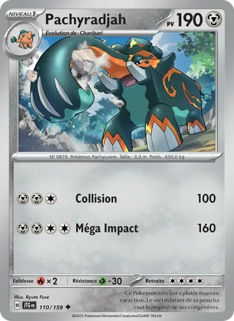 Carte Pokémon Pachyradjah 110/159, extension Aventures Ensemble