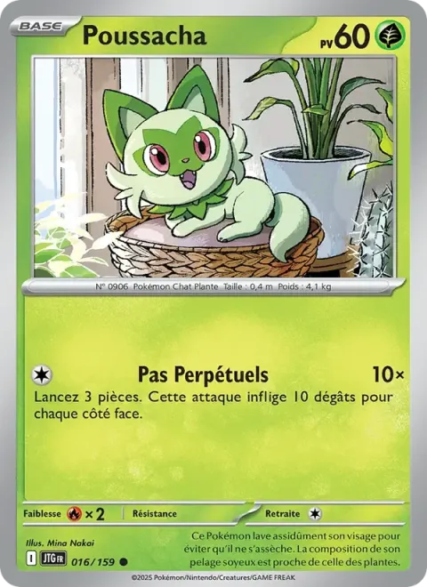 Carte Pokémon Poussacha 016/159, extension Aventures Ensemble