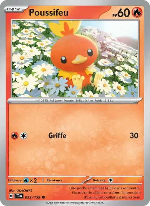 Carte Pokémon Poussifeu 022/159, extension Aventures Ensemble