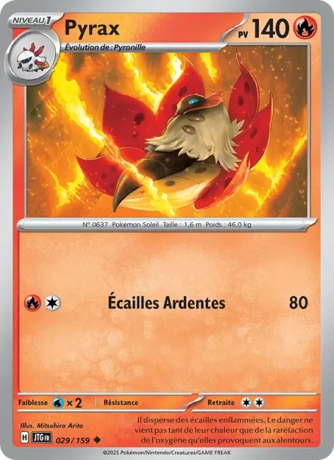 Carte Pokémon Pyrax 029/159, extension Aventures Ensemble