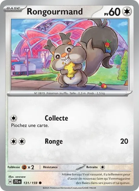 Carte Pokémon Rongourmand 131/159, extension Aventures Ensemble