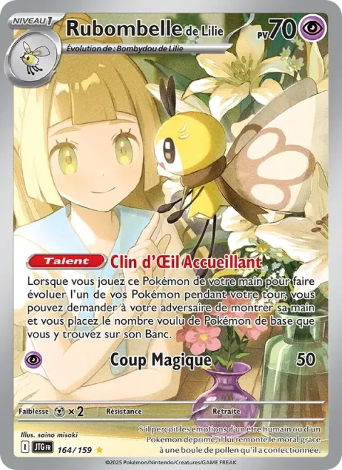Carte Pokémon Rubombelle de Lilie 164/159, extension Aventures Ensemble