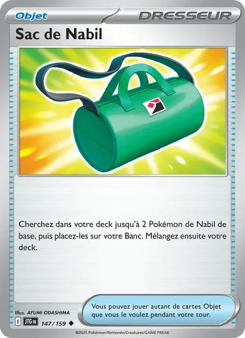 Carte Pokémon Sac de Nabil 147/159, extension Aventures Ensemble
