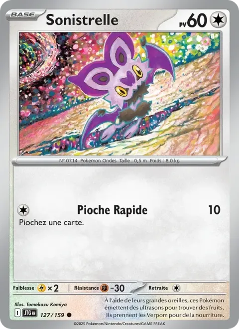 Carte Pokémon Sonistrelle 127/159, extension Aventures Ensemble