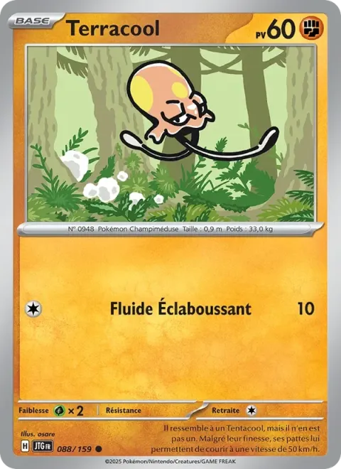 Carte Pokémon Terracool 088/159, extension Aventures Ensemble