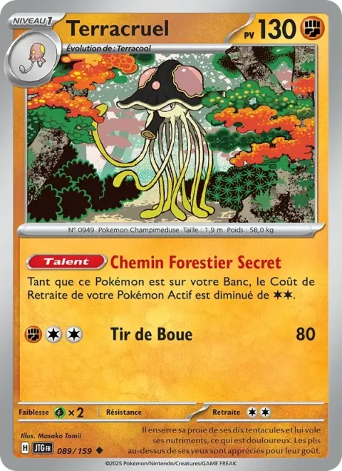 Carte Pokémon Terracruel 089/159, extension Aventures Ensemble