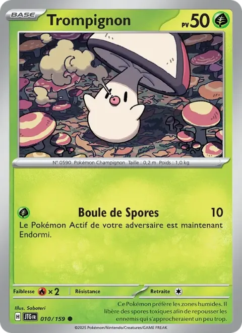 Carte Pokémon Trompignon 010/159, extension Aventures Ensemble