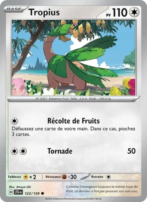 Carte Pokémon Tropius 123/159, extension Aventures Ensemble