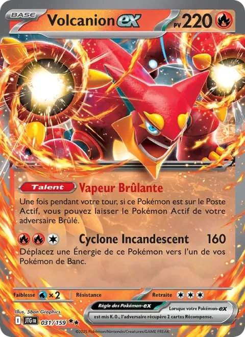 Carte Pokémon Volcanion-ex 031/159, extension Aventures Ensemble