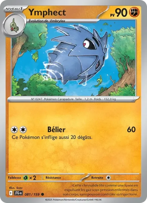 Carte Pokémon Ymphect 081/159, extension Aventures Ensemble